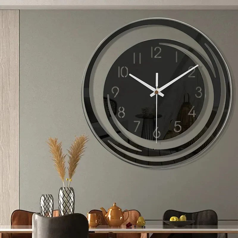 Calmar wandklok van acryl – close-up van het materiaal