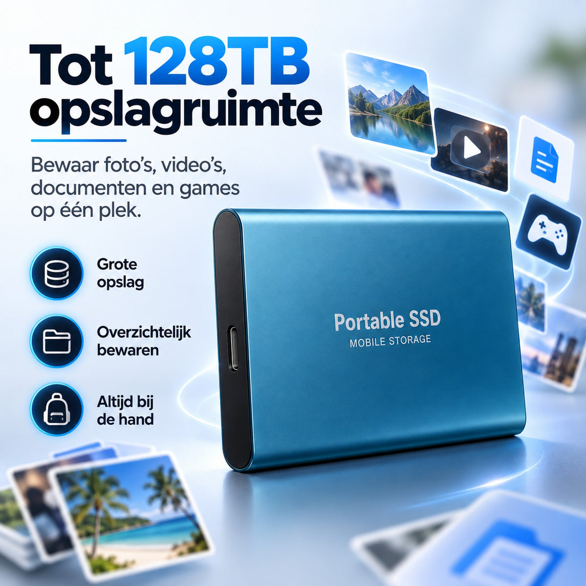 ssd van aluminiumlegering – van bovenaf gezien