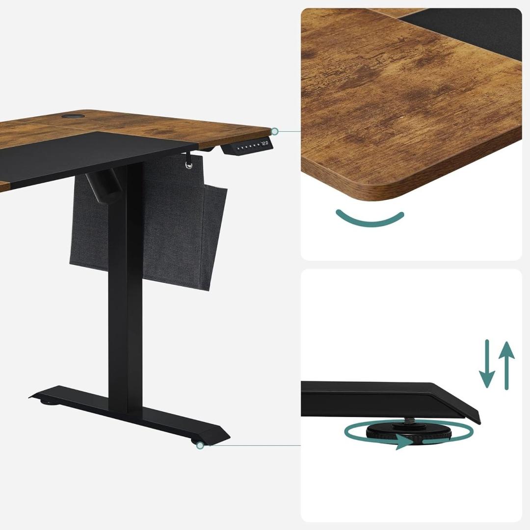 Complete werkplek set – elektrisch zit-sta bureau met geheugenfunctie en ergonomische bureaustoel, in hoogte verstelbaar