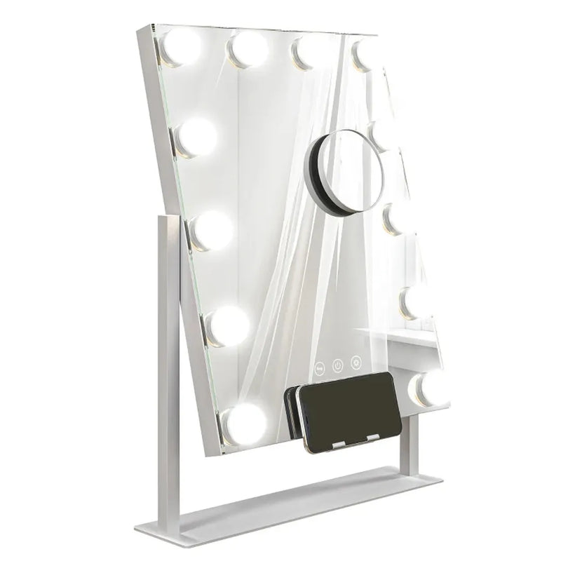 Make-up spiegel met LED verlichting – 3 lichtmodi – dimbaar – touch bediening – USB – 58 x 48 cm – wit