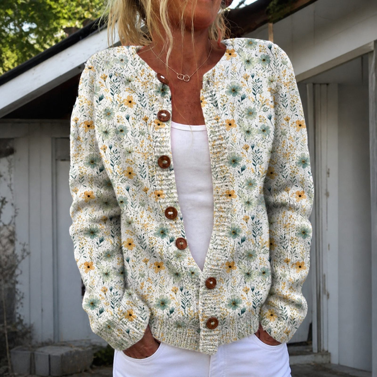 vest in groen – vooraanzicht