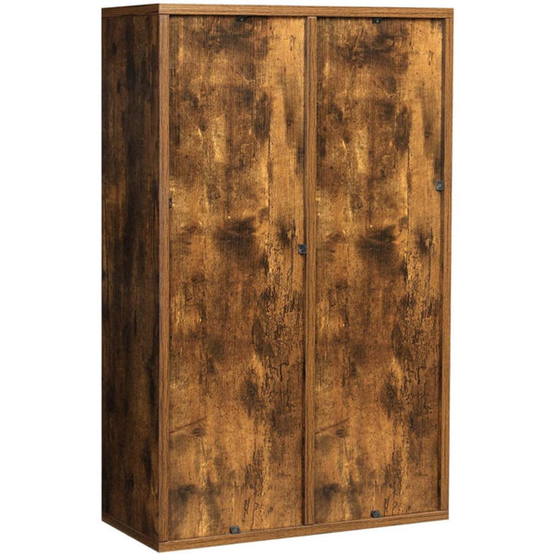 Boekenkast met 5 Vakken – Opbergkast van Hout in Bruin, ca. 50 × 25 × 80 cm