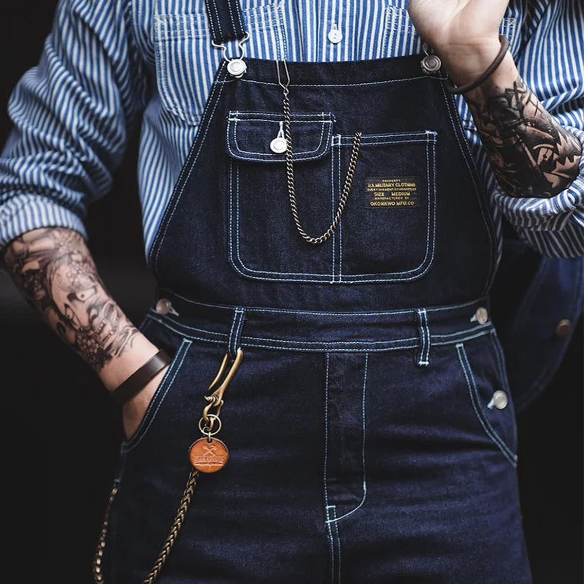 overall – detailfoto van de afwerking