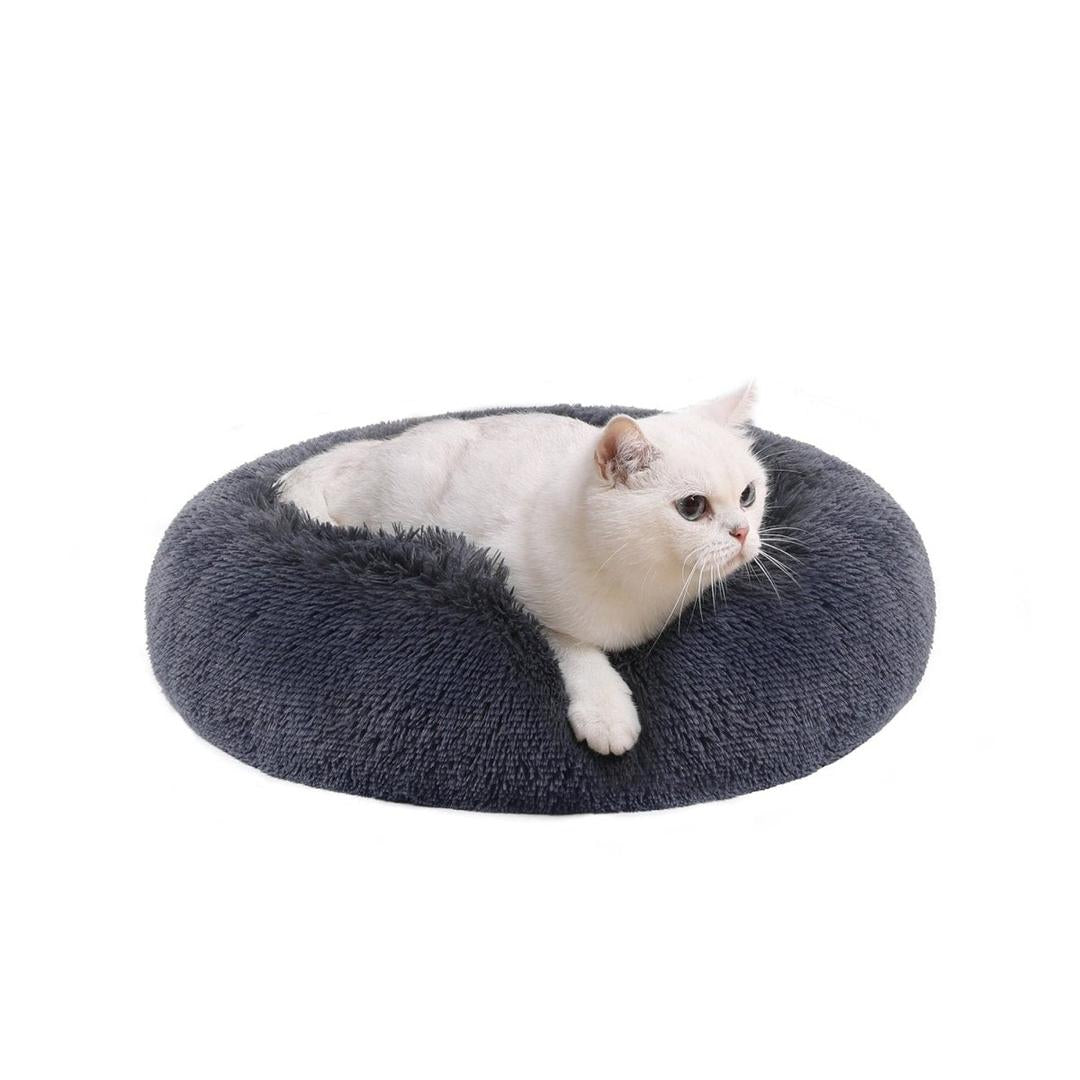 Donut hondenmand met memory foam – extra zacht pluche – afneembare vulling – antislip bodem