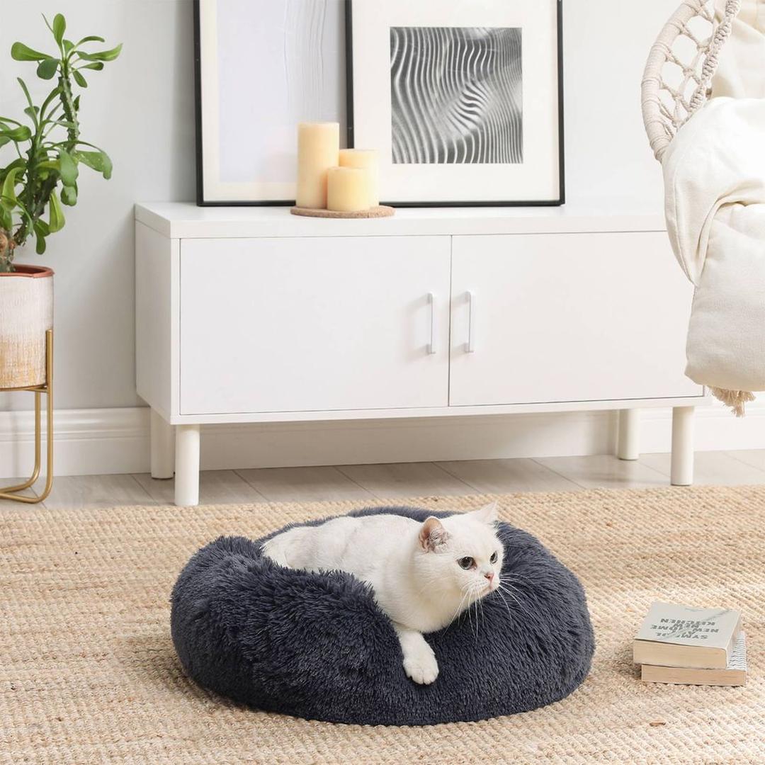 Donut hondenmand met memory foam – extra zacht pluche – afneembare vulling – antislip bodem