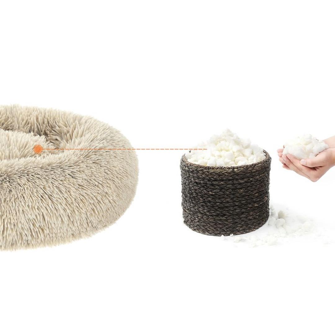 Donut hondenmand met memory foam – extra zacht pluche – afneembare vulling – antislip bodem