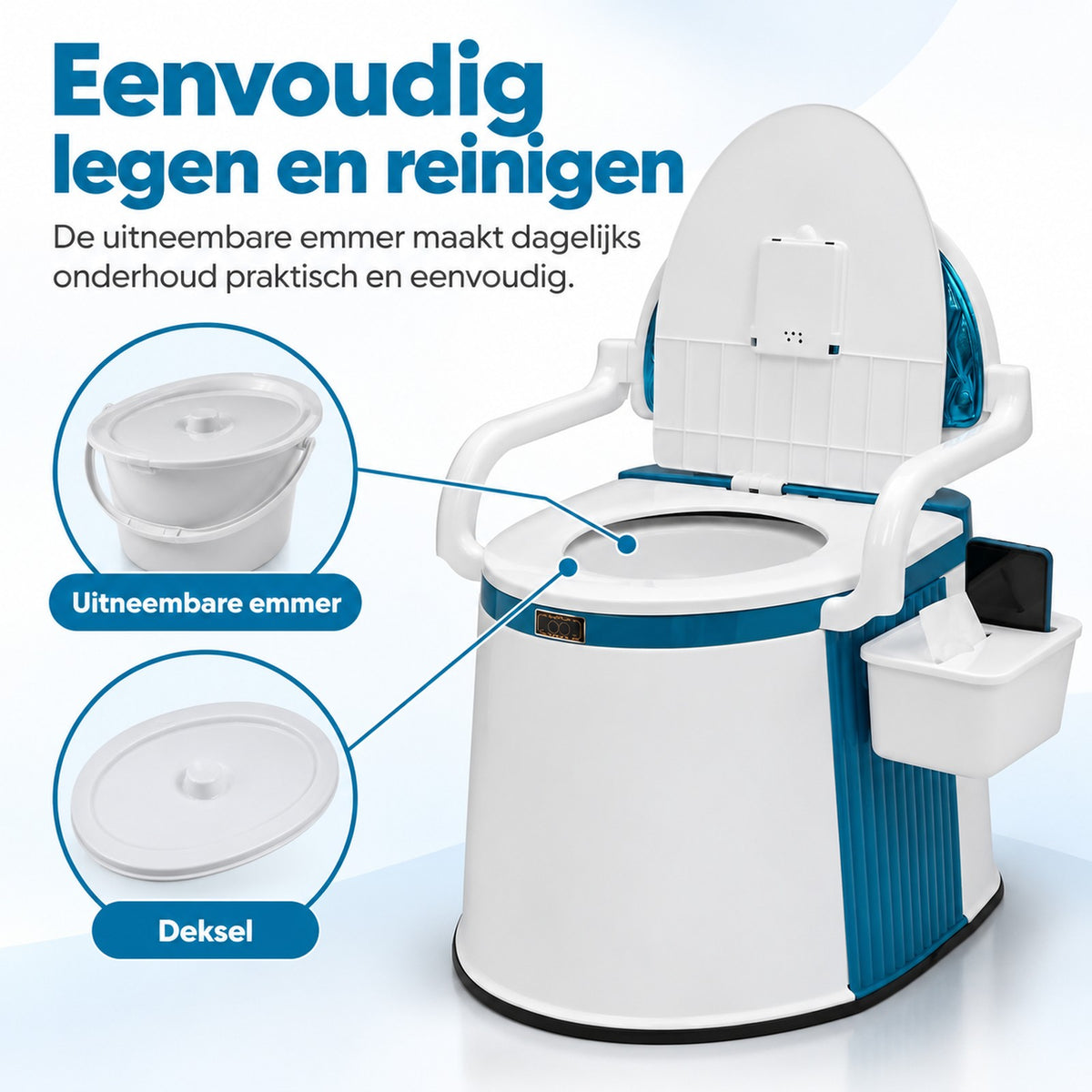 toilet van hdpe-kunststof – in gebruik