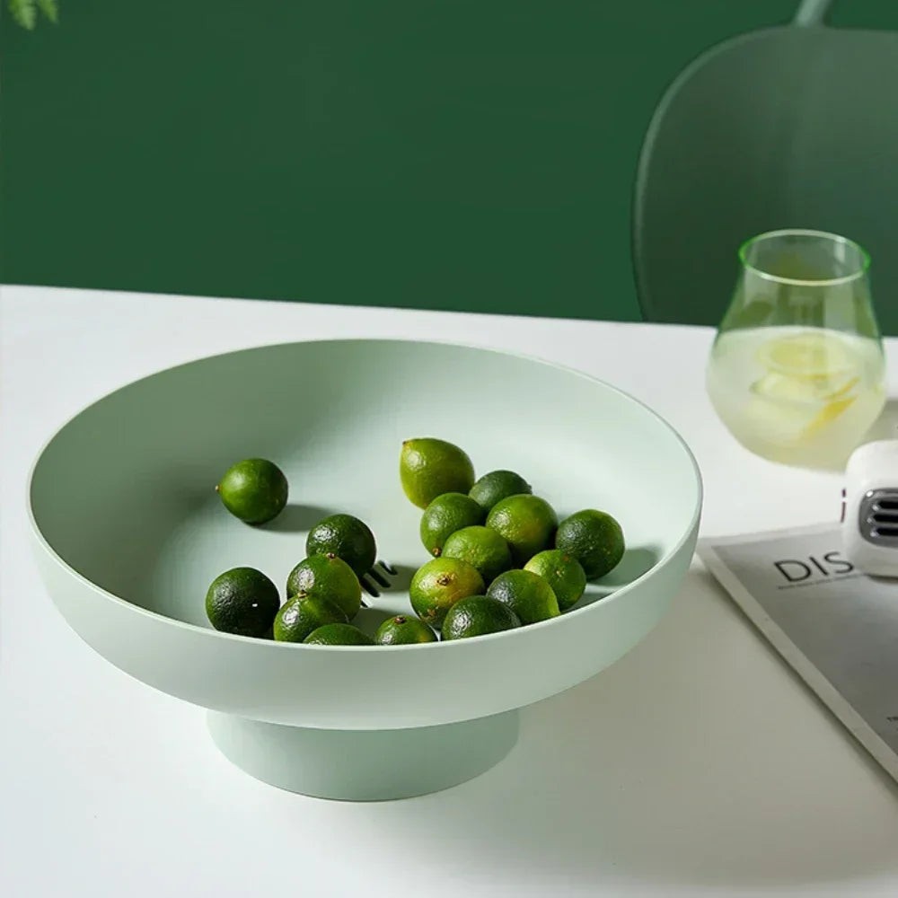 Ekstra fruitschaal in wit – in een woonkamer