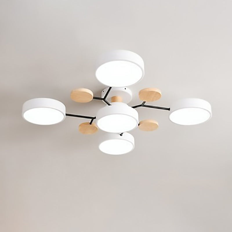 Elvara plafondlamp van ijzer, acryl, hout – met de meegeleverde onderdelen