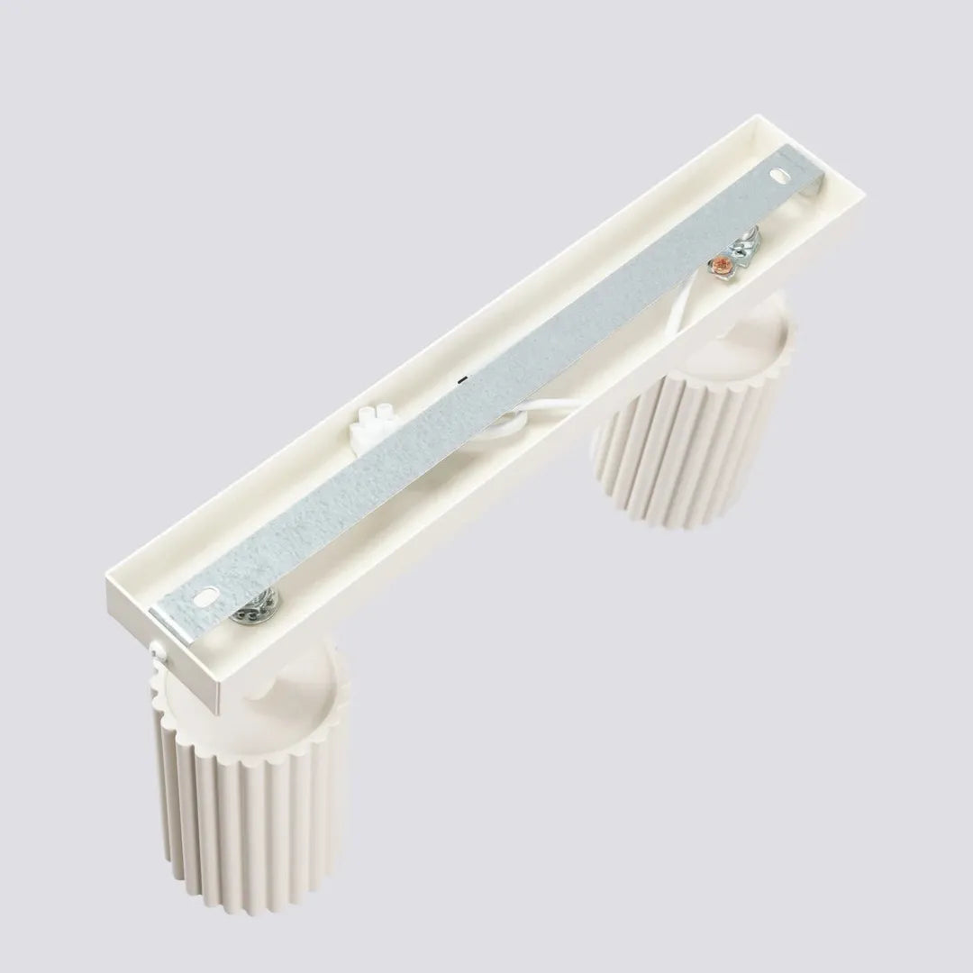 Beige Plafondlamp KARBON met 2 Lichtpunten – Moderne Lamp voor Woonkamer, Keuken of Hal