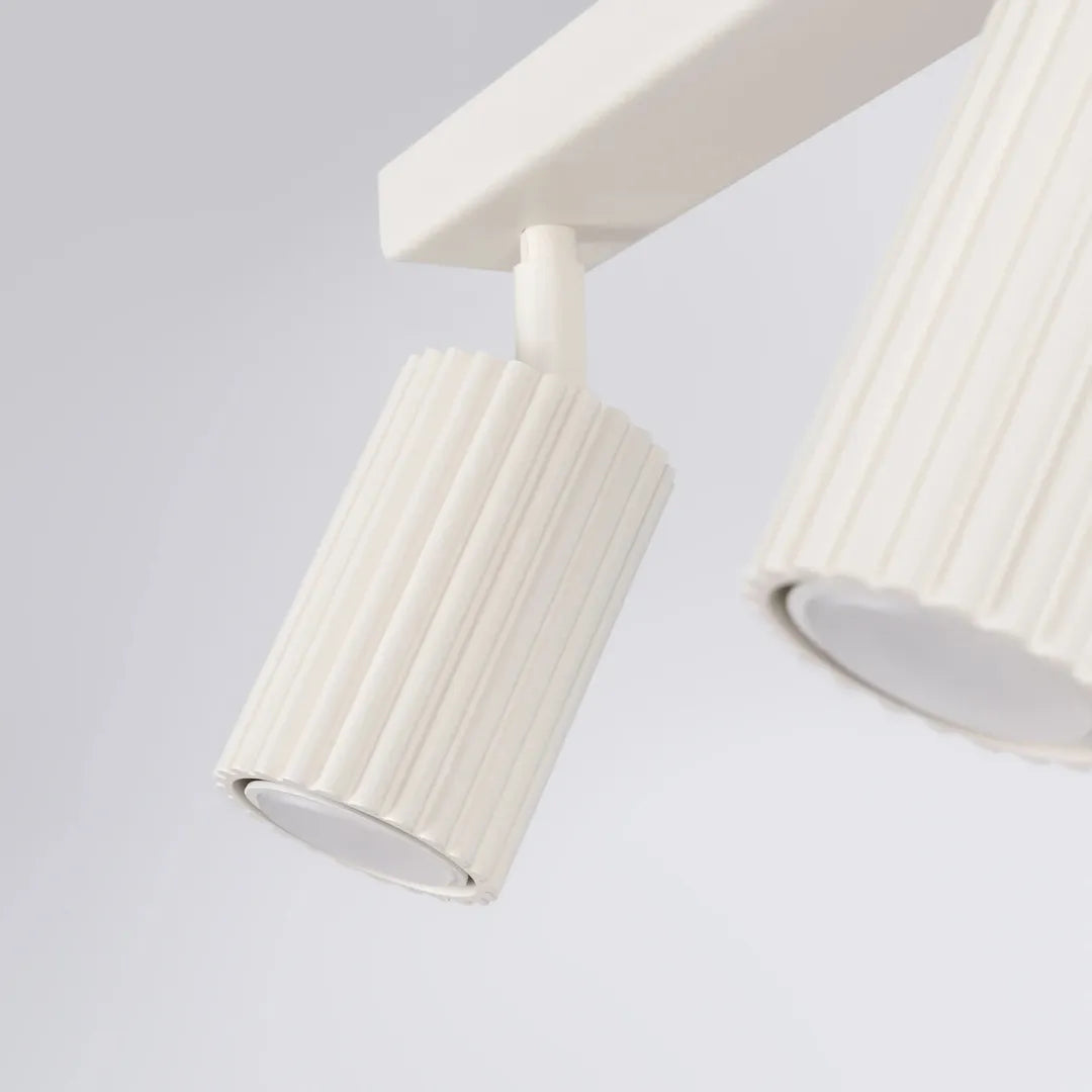 Beige Plafondlamp KARBON met 2 Lichtpunten – Moderne Lamp voor Woonkamer, Keuken of Hal