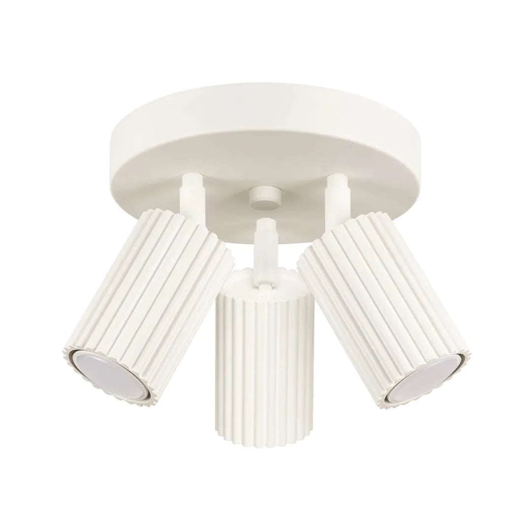Beige Plafondlamp KARBON met 3 Lichtpunten – Moderne Lamp voor Woonkamer, Keuken of Hal