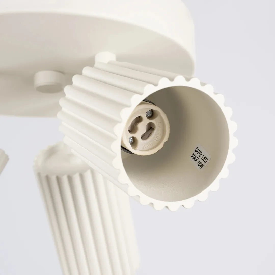 Beige Plafondlamp KARBON met 3 Lichtpunten – Moderne Lamp voor Woonkamer, Keuken of Hal