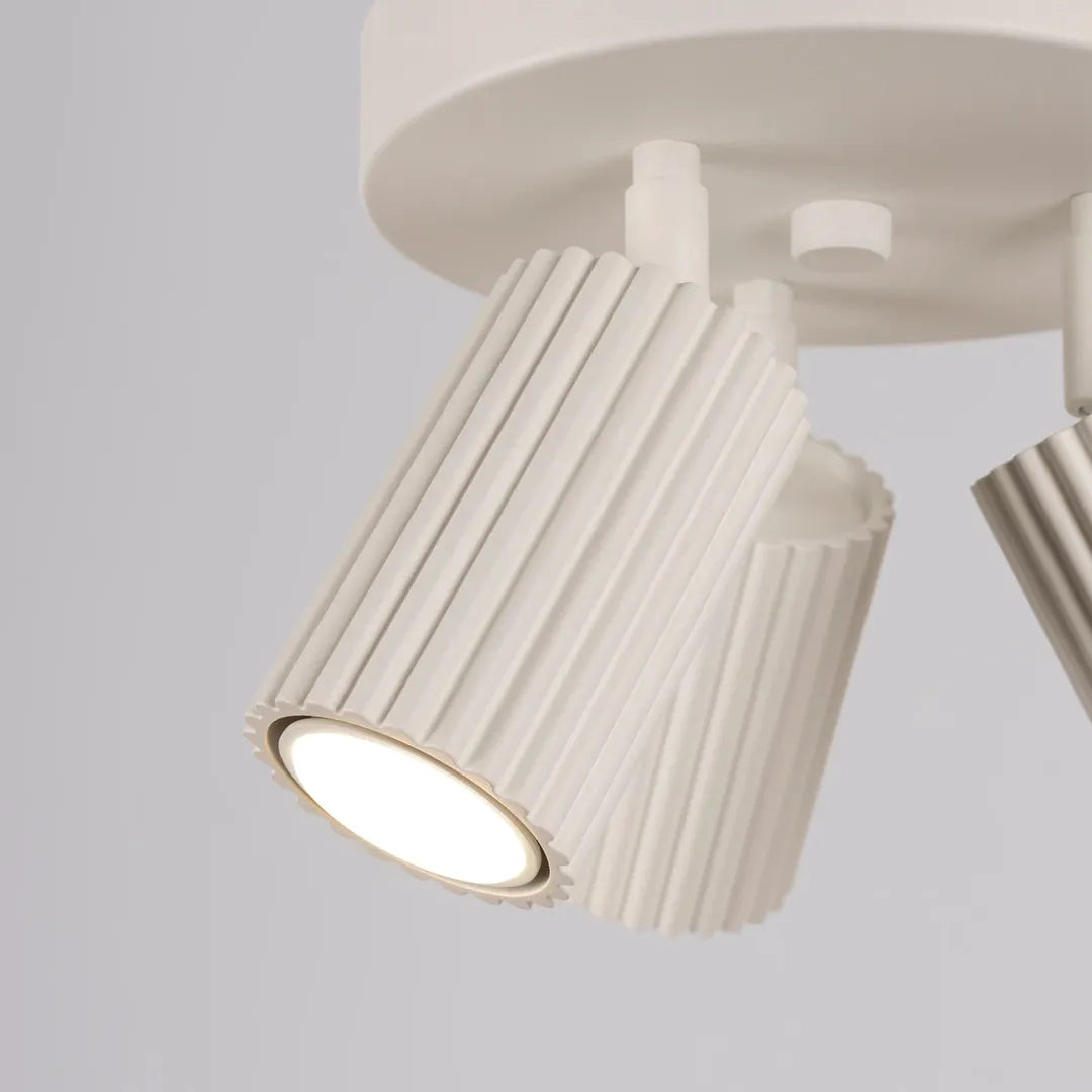 Beige Plafondlamp KARBON met 3 Lichtpunten – Moderne Lamp voor Woonkamer, Keuken of Hal
