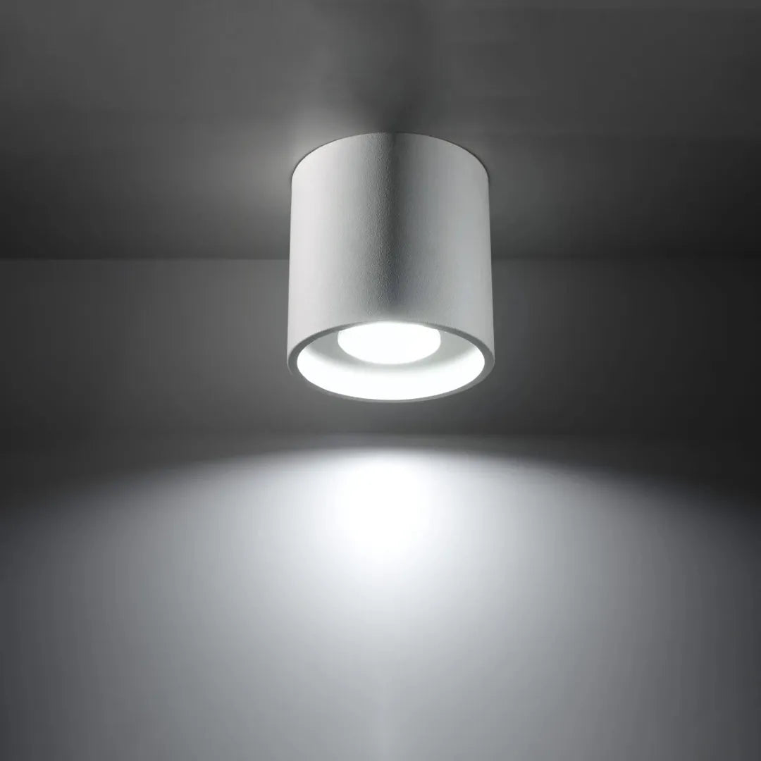 Witte Plafondlamp ORBIS 1 – Moderne Enkellamps Armatuur voor Woonkamer, Keuken of Hal