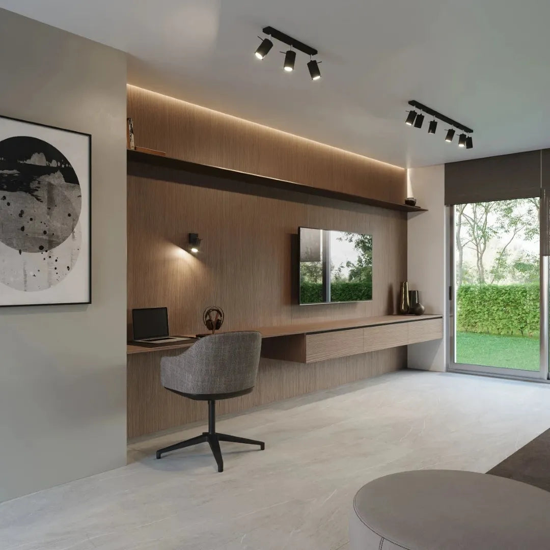 Zwarte Plafondlamp RING met 6 Lichtpunten – Moderne Designlamp voor Woonkamer, Eetkamer of Hal
