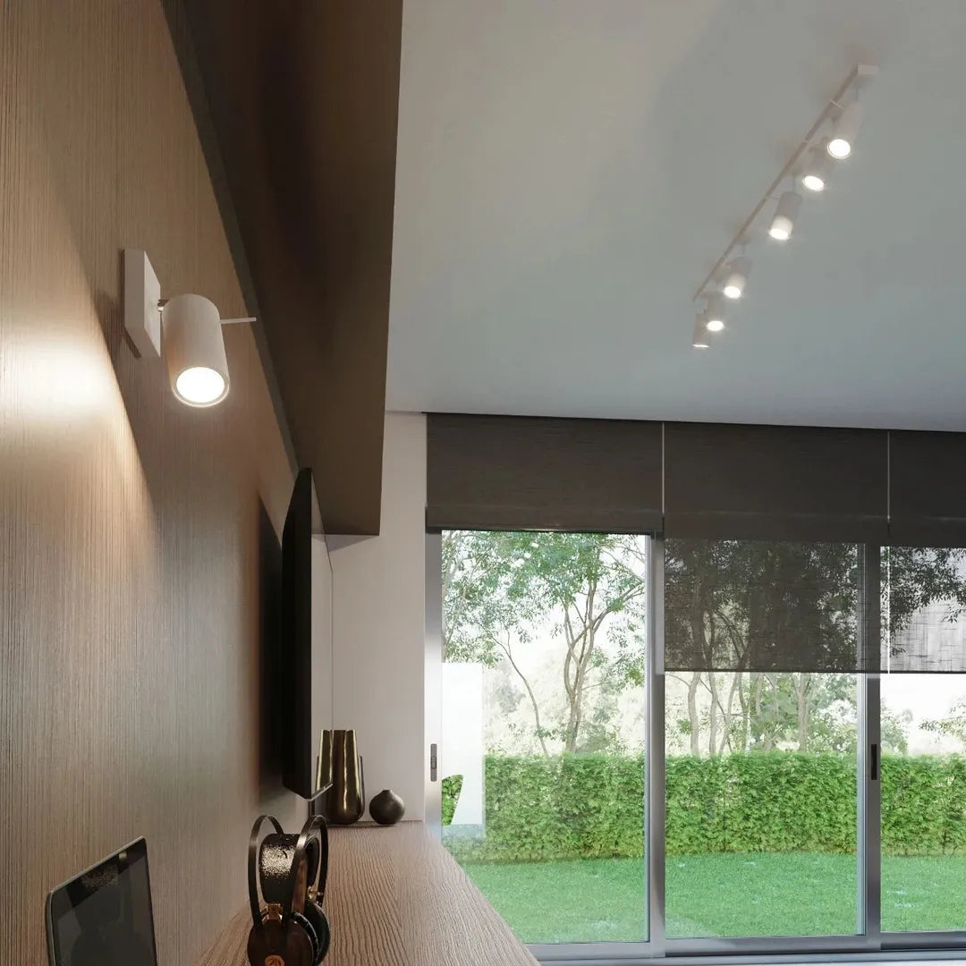 Witte Plafondlamp RING met 6 Lichtpunten – Moderne Designlamp voor Woonkamer, Eetkamer of Hal