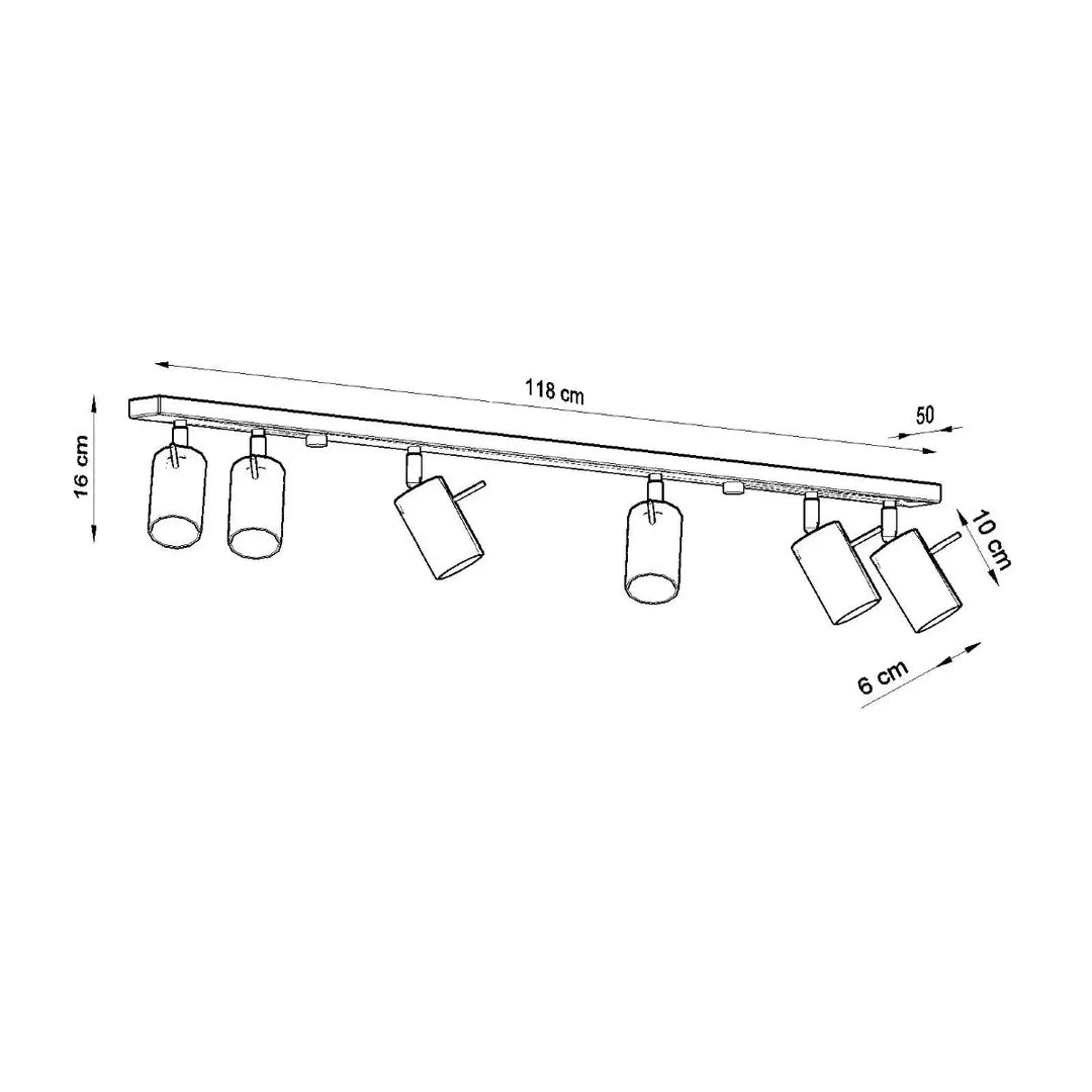 Witte Plafondlamp RING met 6 Lichtpunten – Moderne Designlamp voor Woonkamer, Eetkamer of Hal