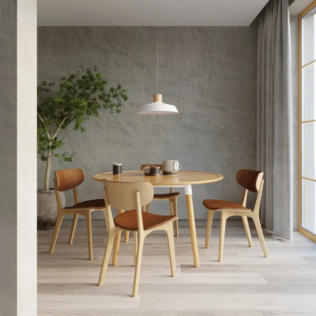 Houten Hanglamp ALEXIA – Natuurlijke Sfeerverlichting voor Woonkamer, Eetkamer of Hal