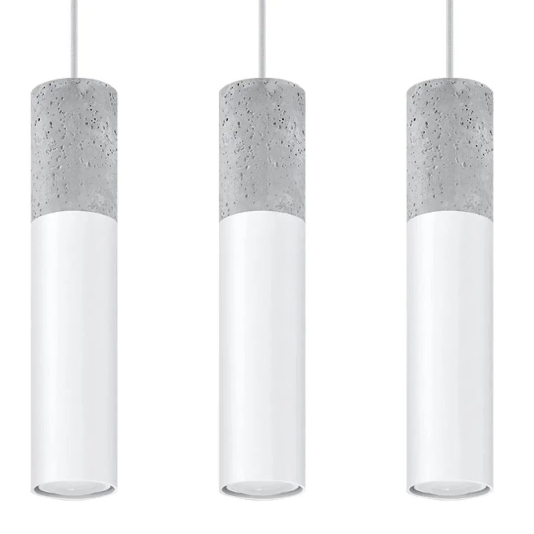 Witte Hanglamp BORGIO met 3 Lichtpunten – Moderne Plafondlamp voor Eetkamer, Keuken of Woonkamer