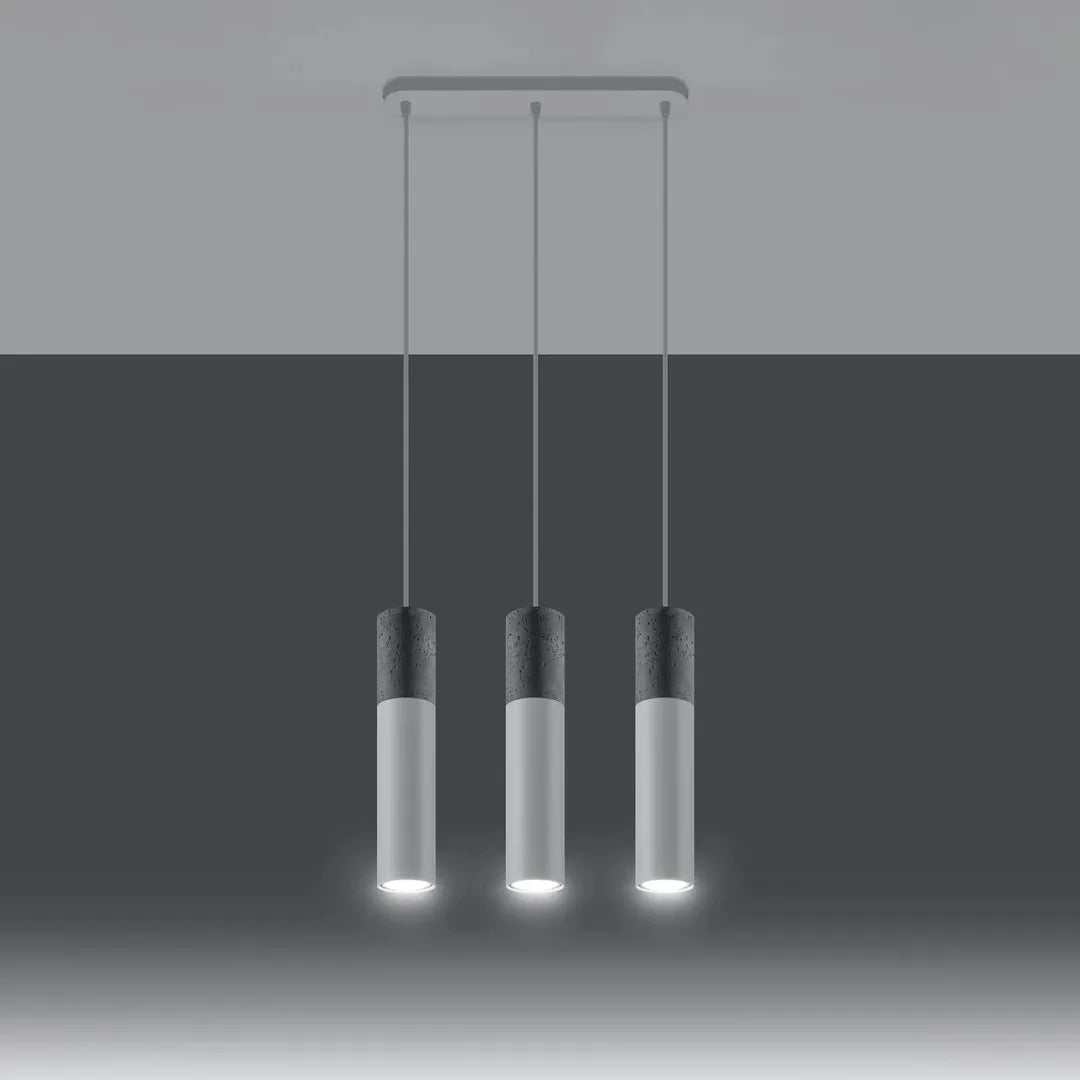 Witte Hanglamp BORGIO met 3 Lichtpunten – Moderne Plafondlamp voor Eetkamer, Keuken of Woonkamer