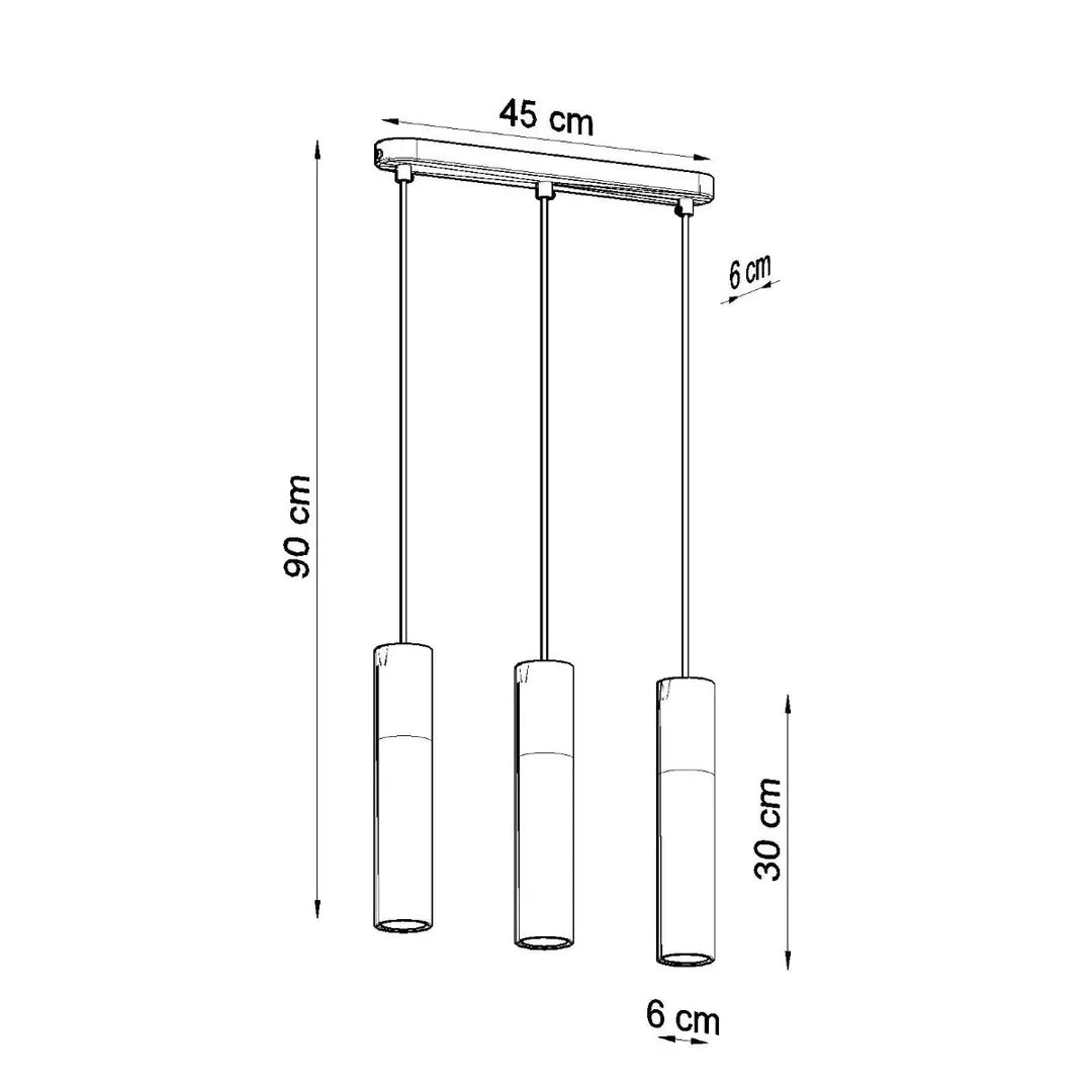 Witte Hanglamp BORGIO met 3 Lichtpunten – Moderne Plafondlamp voor Eetkamer, Keuken of Woonkamer