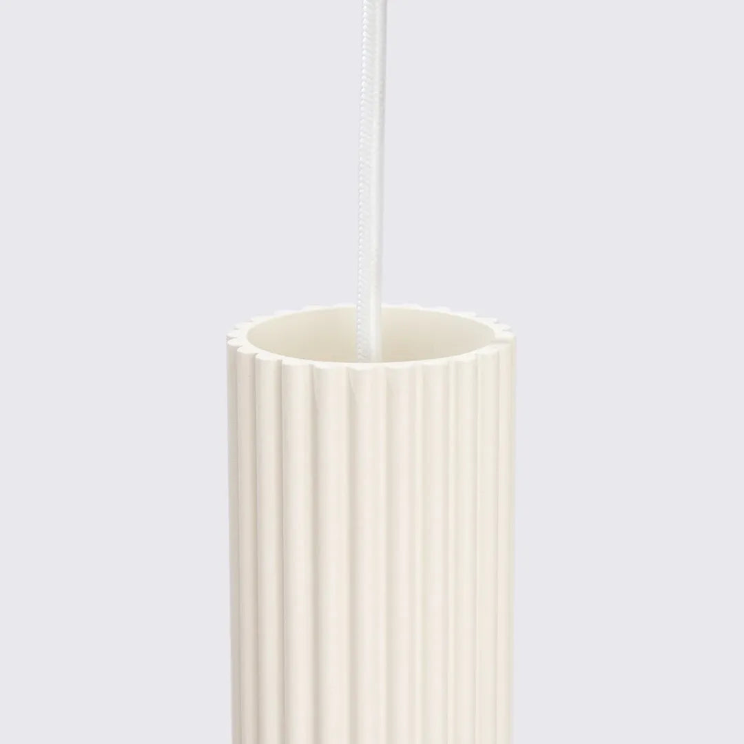 Beige Hanglamp KARBON met 1 Lichtpunt – Moderne Plafondlamp voor Eetkamer, Keuken of Hal