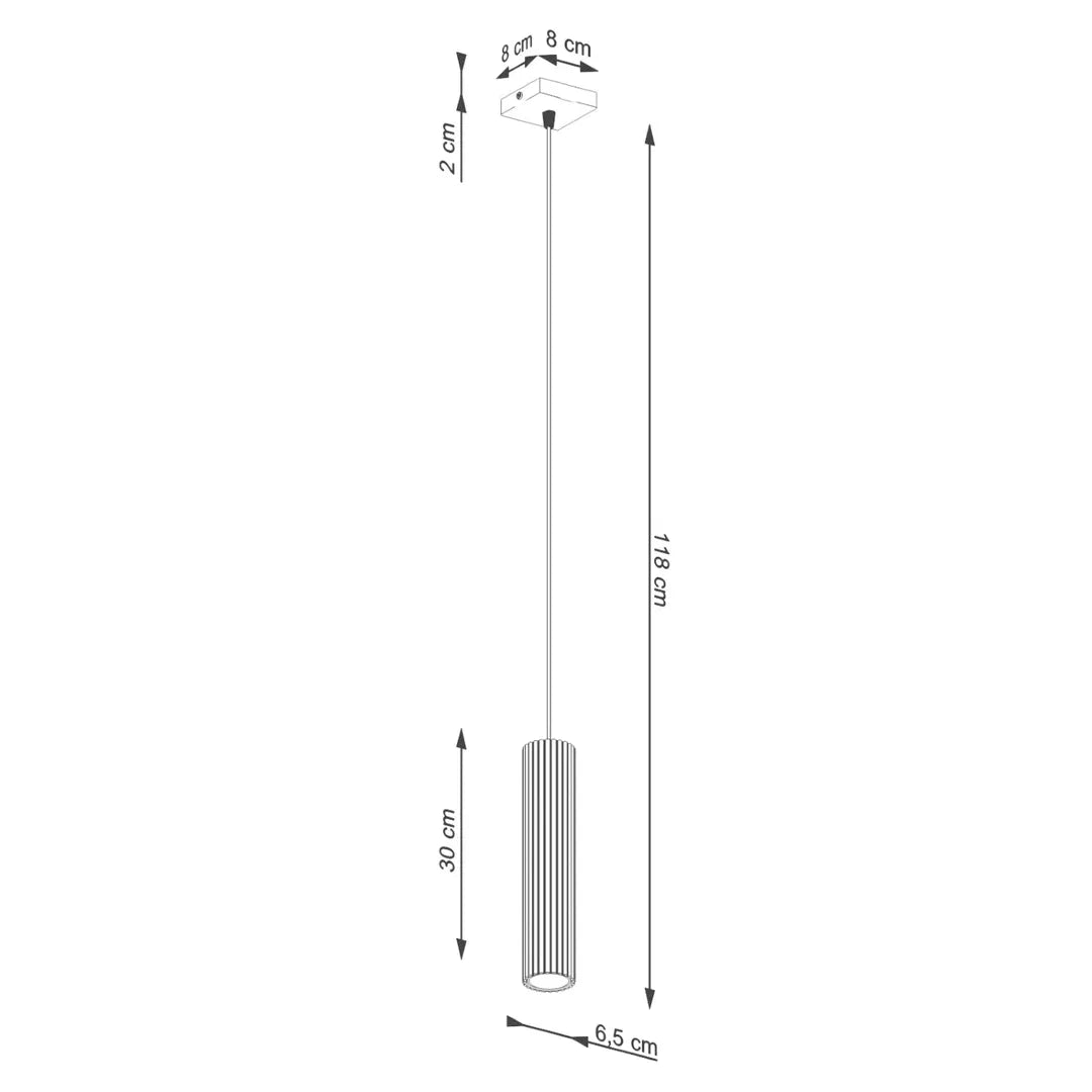 Beige Hanglamp KARBON met 1 Lichtpunt – Moderne Plafondlamp voor Eetkamer, Keuken of Hal