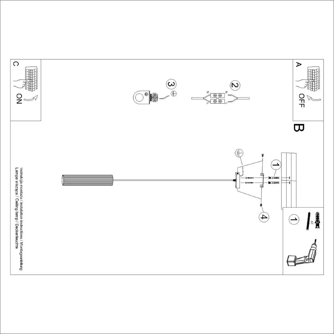 Beige Hanglamp KARBON met 1 Lichtpunt – Moderne Plafondlamp voor Eetkamer, Keuken of Hal