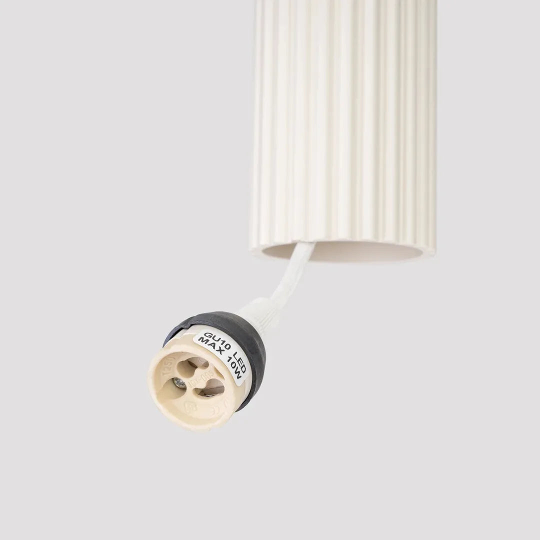 Beige Hanglamp KARBON met 1 Lichtpunt – Moderne Plafondlamp voor Eetkamer, Keuken of Hal
