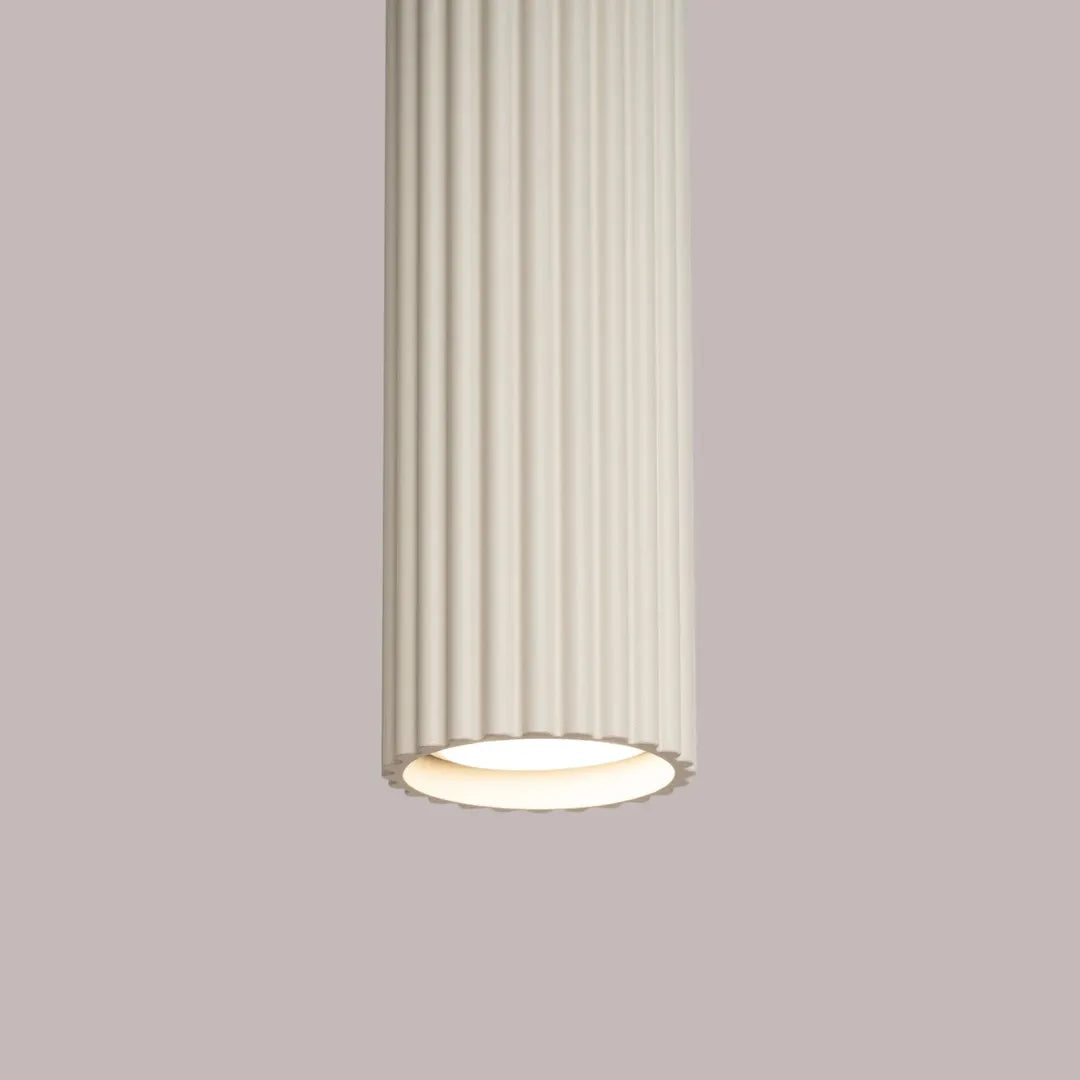 Beige Hanglamp KARBON met 1 Lichtpunt – Moderne Plafondlamp voor Eetkamer, Keuken of Hal