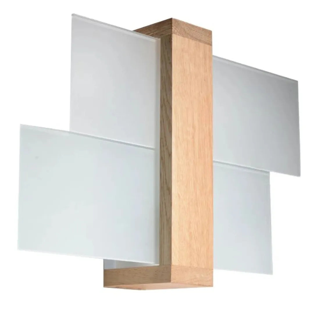 Wandlamp FENIKS 1 van Natuurlijk Hout – Moderne Muurlamp voor Woonkamer, Hal of Slaapkamer