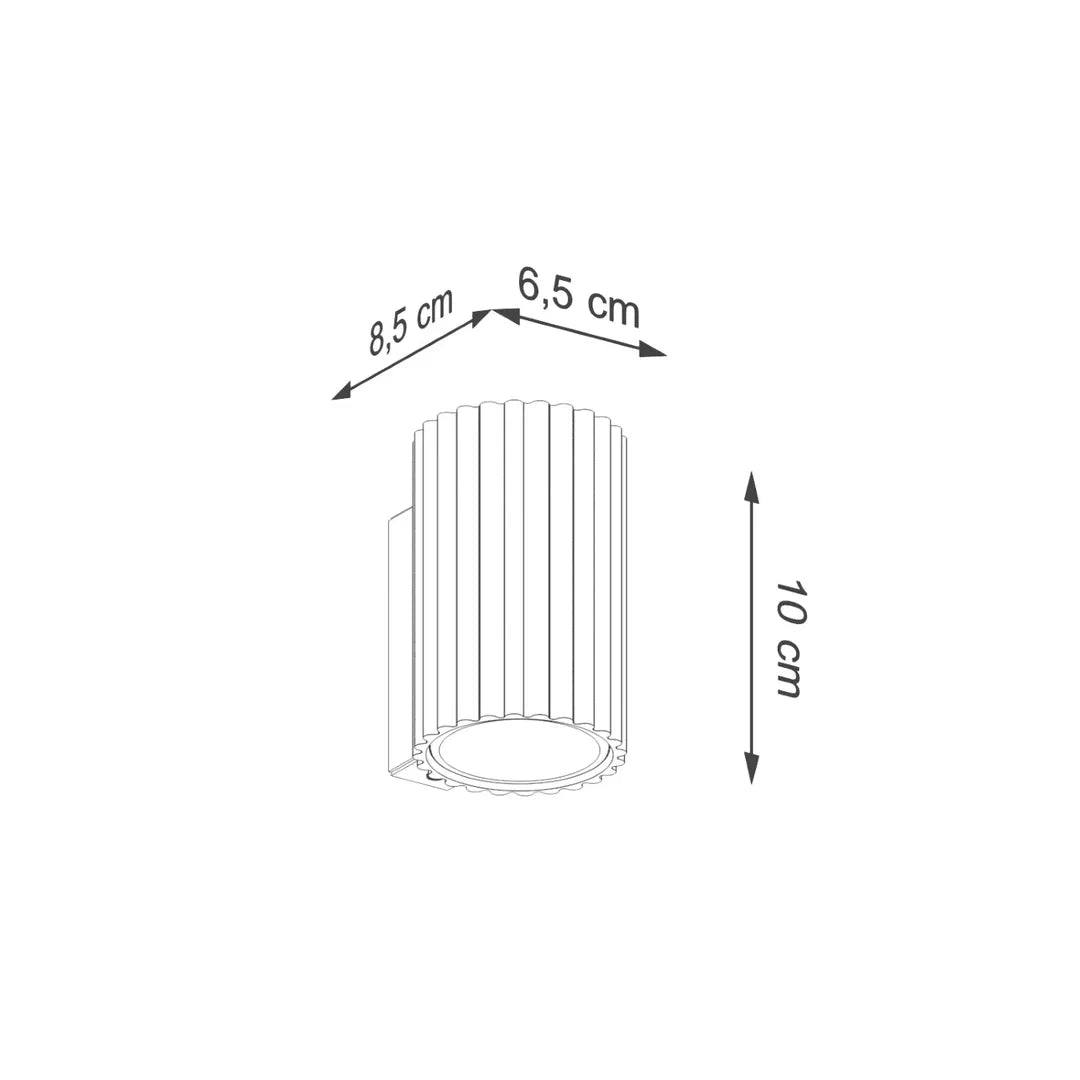 Zwarte Wandlamp KARBON 10 – Moderne Muurlamp voor Woonkamer, Slaapkamer of Hal