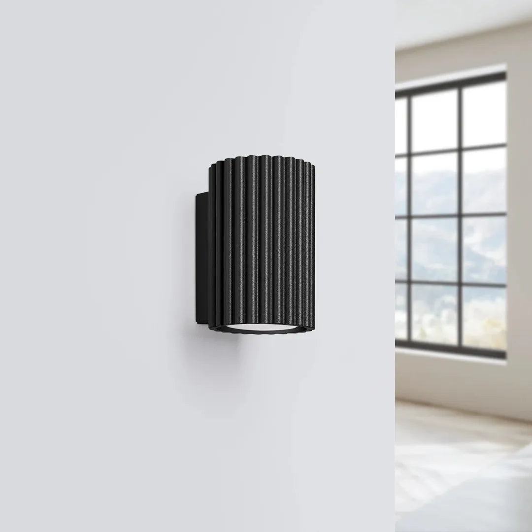 Zwarte Wandlamp KARBON 10 – Moderne Muurlamp voor Woonkamer, Slaapkamer of Hal