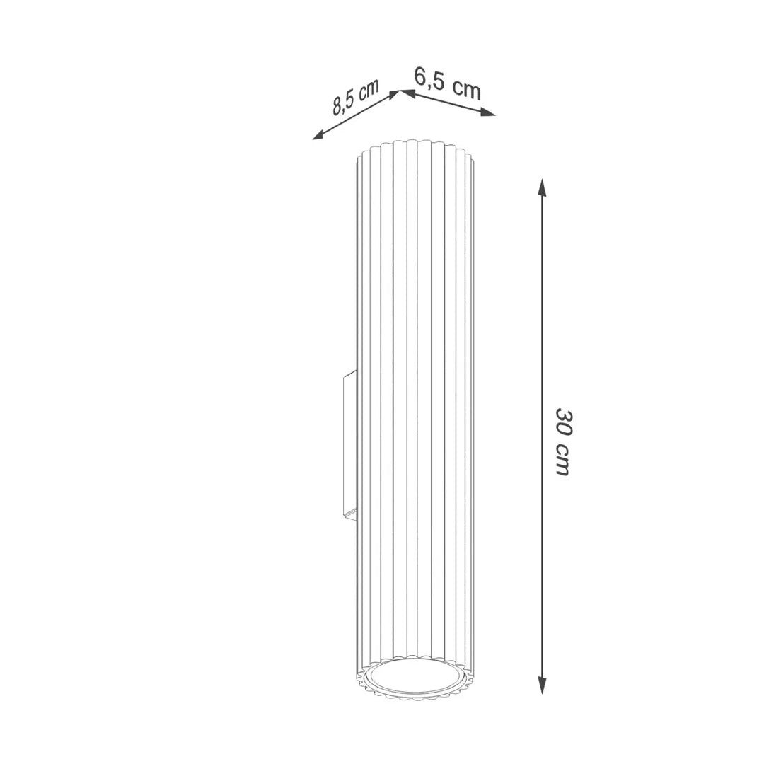 Zwarte Wandlamp KARBON 30 – Moderne Muurlamp voor Woonkamer, Slaapkamer of Hal