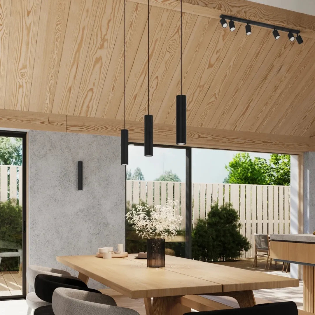 Zwarte Wandlamp KARBON 30 – Moderne Muurlamp voor Woonkamer, Slaapkamer of Hal