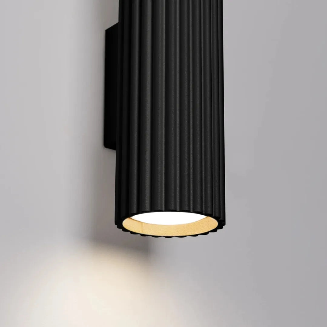 Zwarte Wandlamp KARBON 30 – Moderne Muurlamp voor Woonkamer, Slaapkamer of Hal