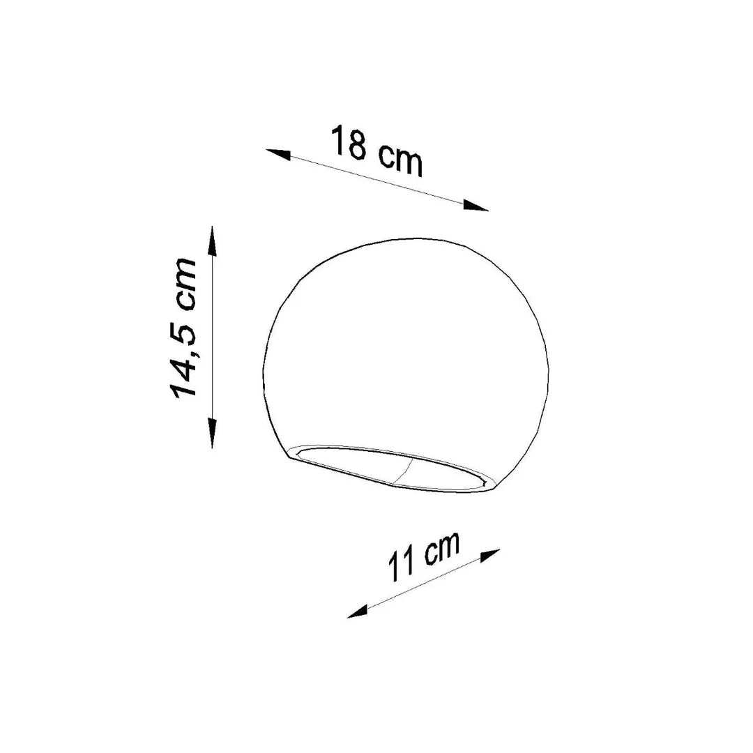 Keramische Wandlamp GLOBE – Moderne Ronde Muurlamp voor Woonkamer, Hal of Slaapkamer