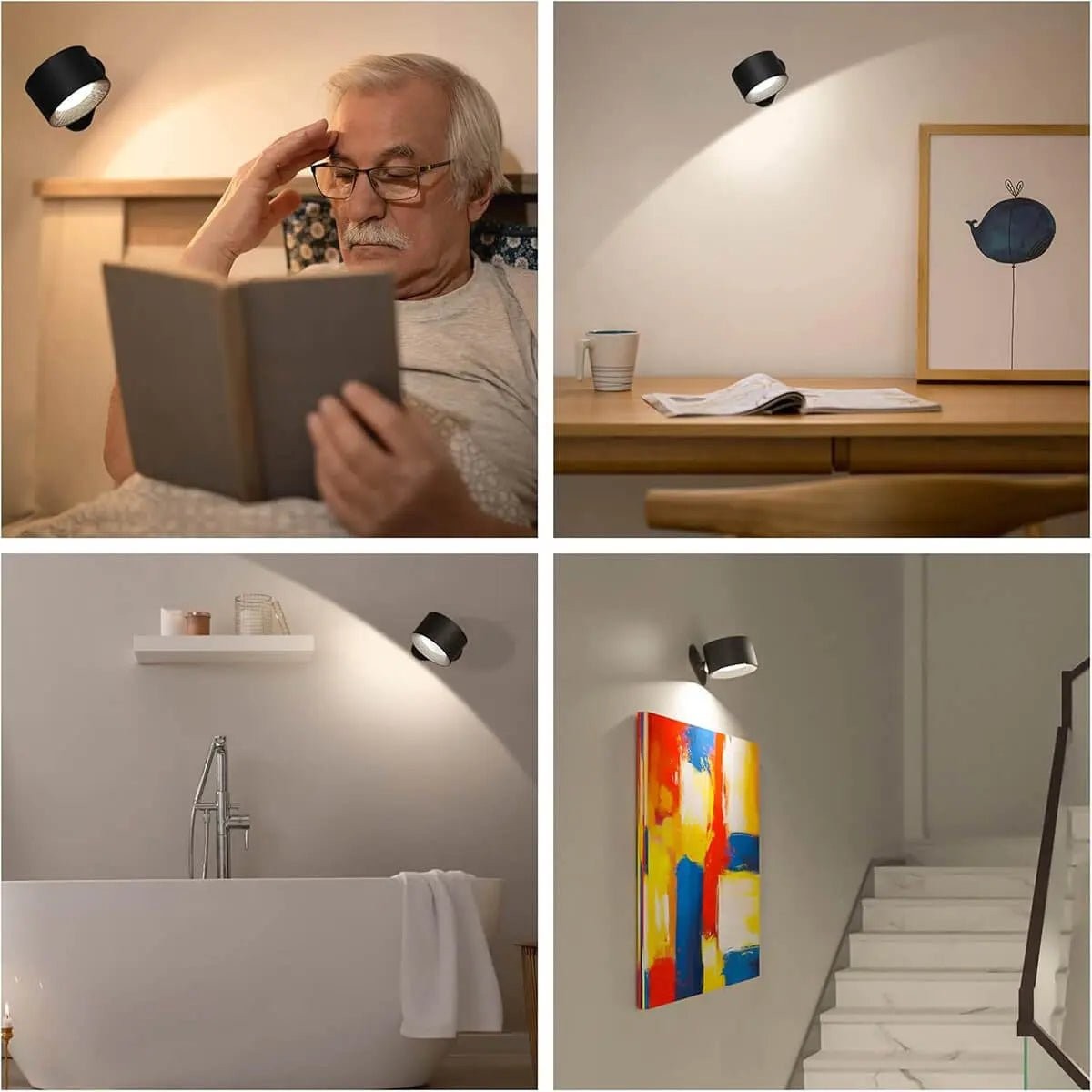 Ervald wandlamp van abs – van bovenaf gezien