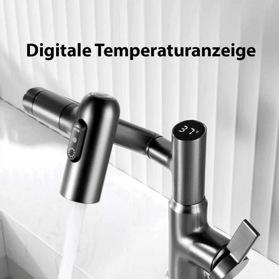 Fenrik keukenkraan van roestvrij staal with chrome-plated surface – in een woonkamer