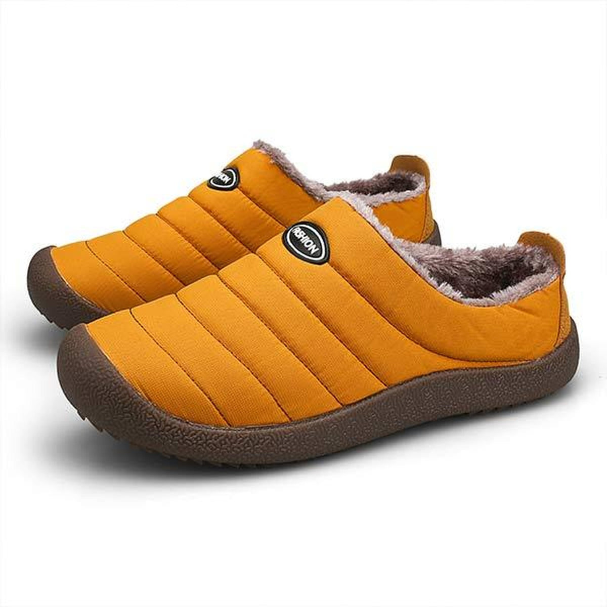 pantoffel in blauw – zijaanzicht