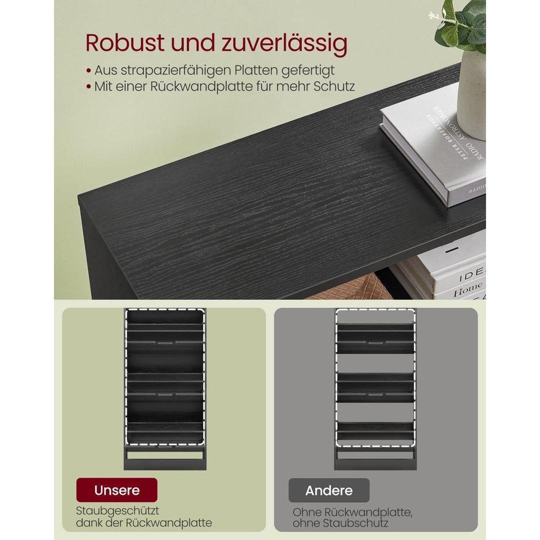 Hoge schoenenkast – stijlvol en ruimtebesparend – verstelbare planken – opbergkast voor schoenen