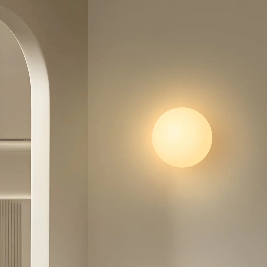 Isvik wandlamp van glas – zijaanzicht