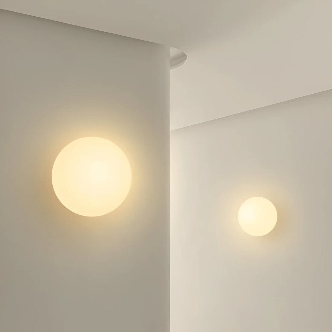 Isvik wandlamp van glas – sfeerbeeld in huis
