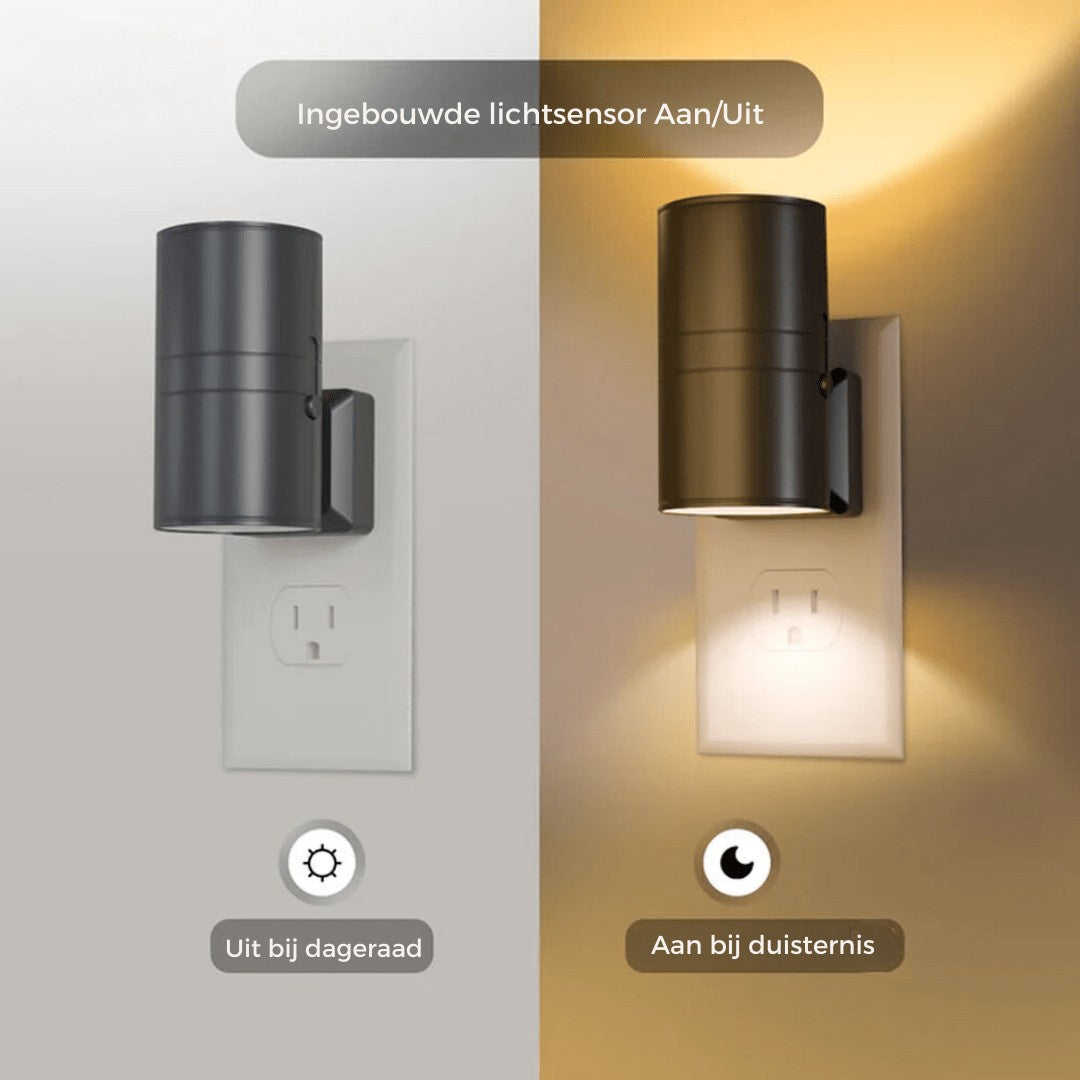 Kavora stekkerlamp van metaal en kunststof – detailfoto van de afwerking