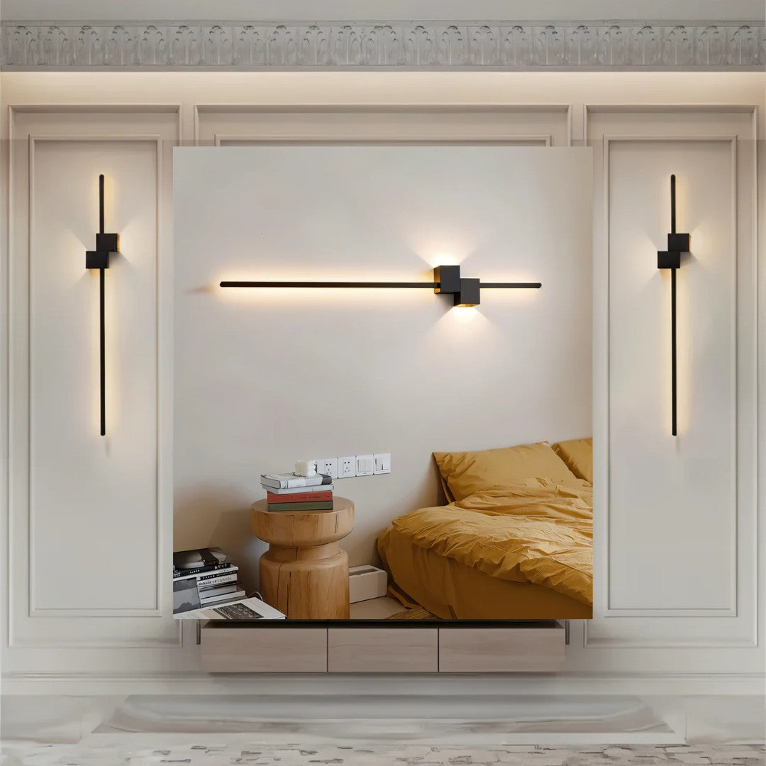 Kelda wandlamp in wit van aluminium – vooraanzicht
