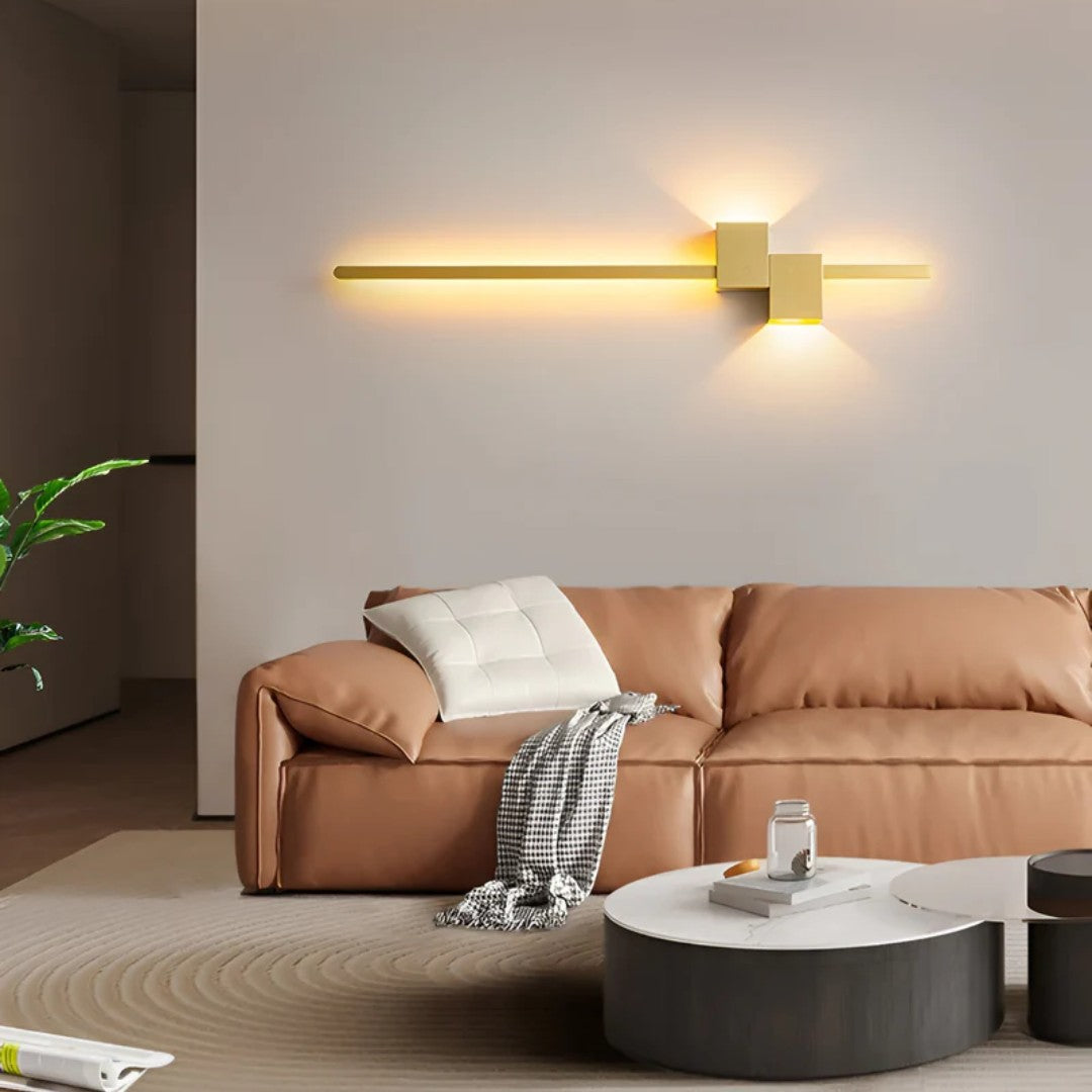 Kelda wandlamp van aluminium – van bovenaf gezien