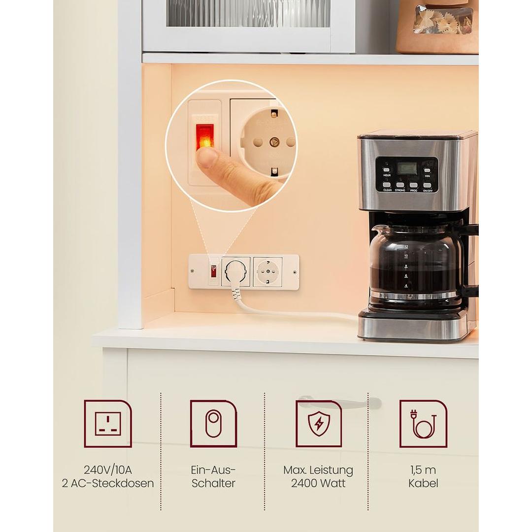 Keuken Opbergkast met Ingebouwde Verlichting en Stroomaansluiting – Praktisch en Functioneel Ontwerp