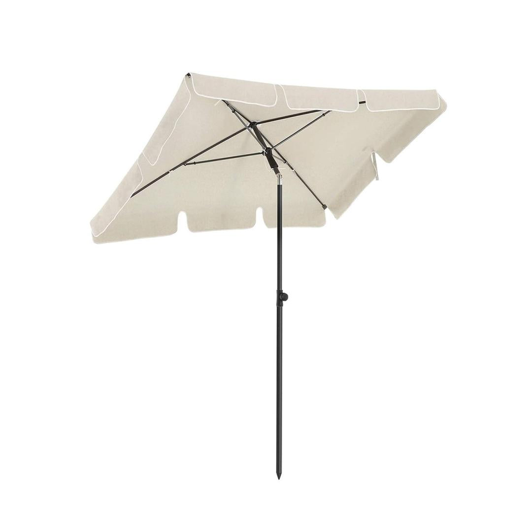 Rechthoekige parasol – kantelbaar en in hoogte verstelbaar – UPF 50+ UV-bescherming – 200x125, 230x150 of 180x125 cm
