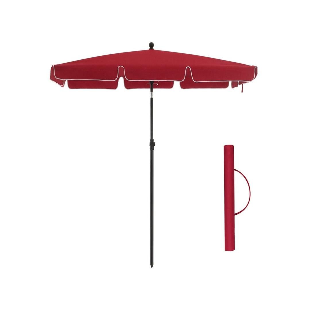 Rechthoekige parasol – kantelbaar en in hoogte verstelbaar – UPF 50+ UV-bescherming – 200x125, 230x150 of 180x125 cm